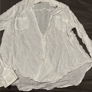 Lilly Pulitzer Sheer White Blouse